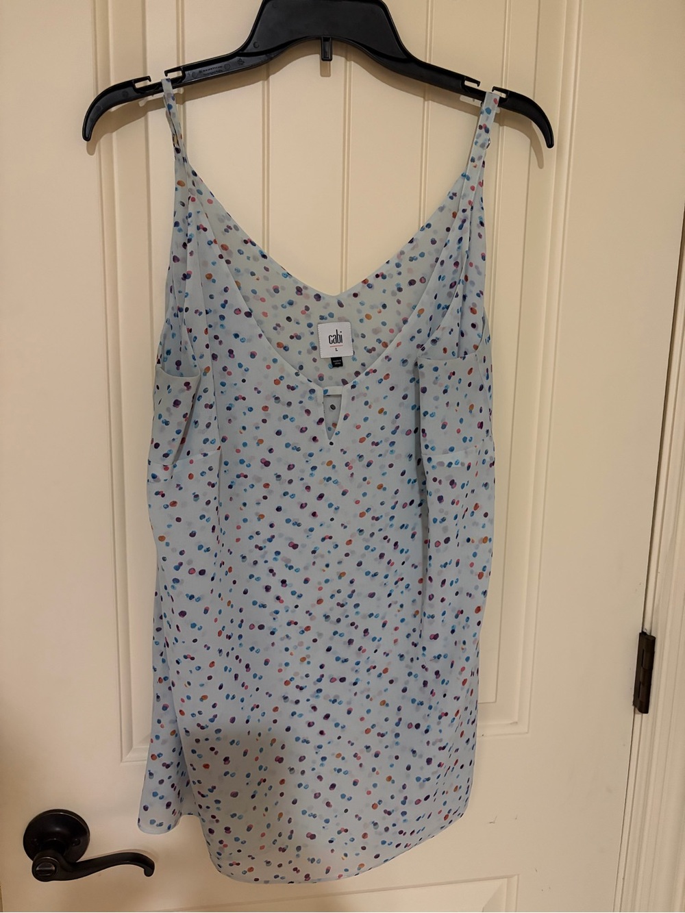 CAbi Pale Blue Spotted Slip Cami
